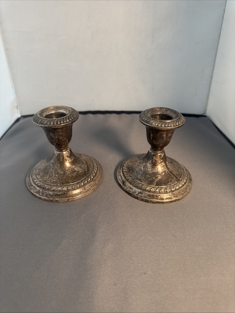 Gorham Sterling Weighted  Candle Stick Holders ￼￼