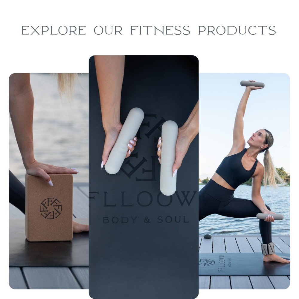 FFLLOOWW Adjustable Ankle & Wrist Weights Set, 2 lbs Each (4 lbs Total), Soft...