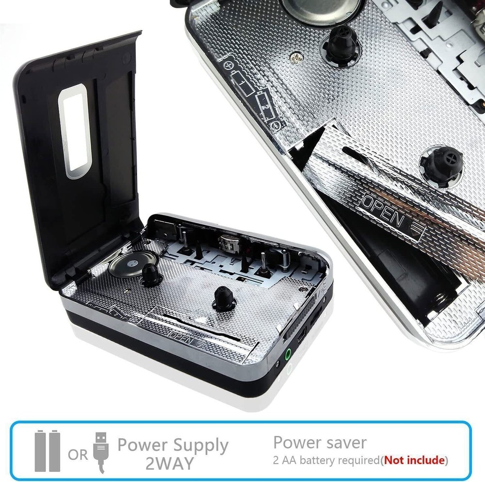 Portable USB Cassette to MP3 Converter No Software Needed Plug & Play for PC