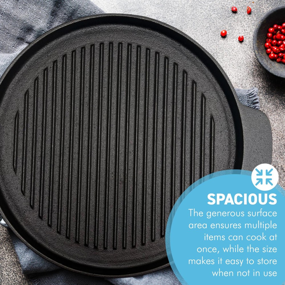 Cast Iron Grill Pan 27cm