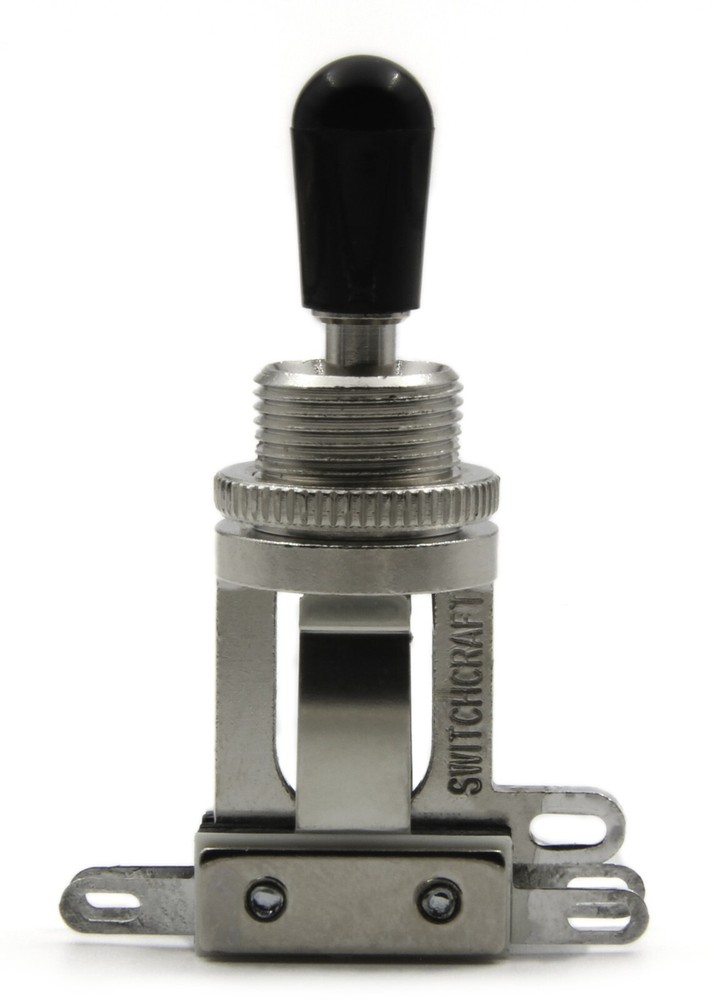 Switchcraft  Short Straight 3-way Toggle Switch w/ Black Switchcraft Tip