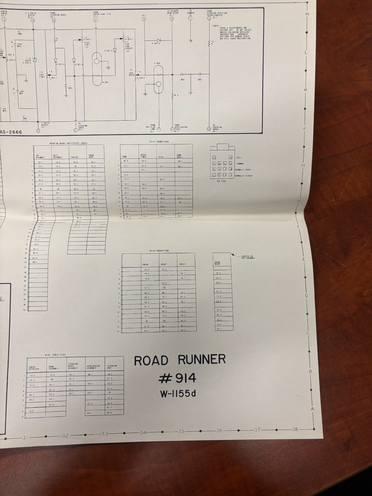 ORIGINAL-ATARI-ROAD RUNNER-SCHEMATICS-#914