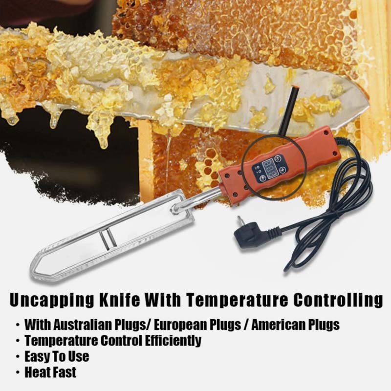 Electric Uncapping Knife Adjustable Temperature Beekeeping Tool for Cutting Wax