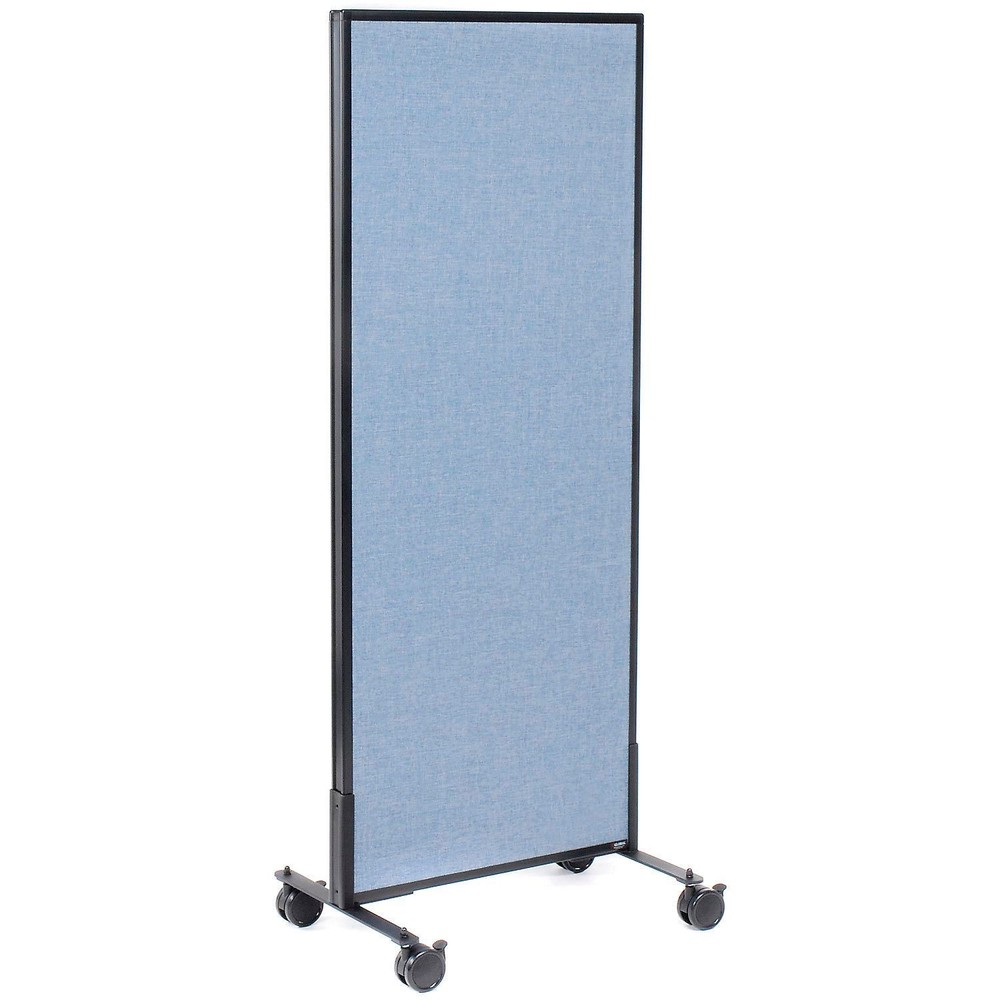24-1/4"W x 63"H Mobile Office Partition Panel Blue