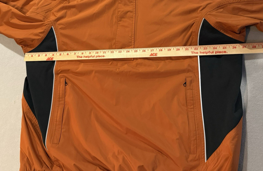 FootJoy DryJoys Pullover Jacket Mens XL Orange Water Wind Resistant Golf Active