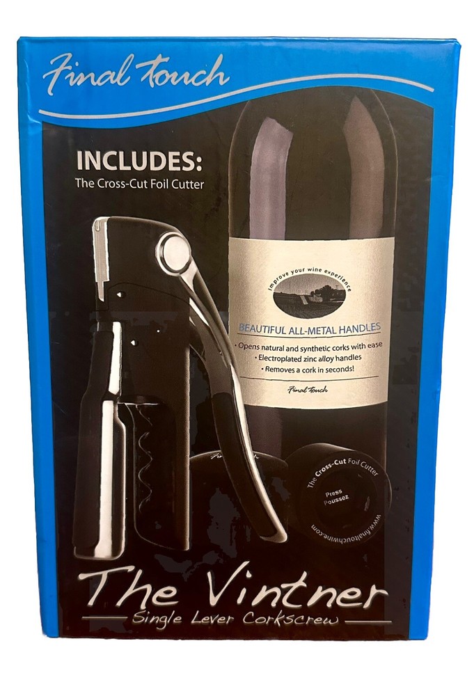Final Touch Single Lever Corkscrew BOTTLE OPENER Model: WO7000 