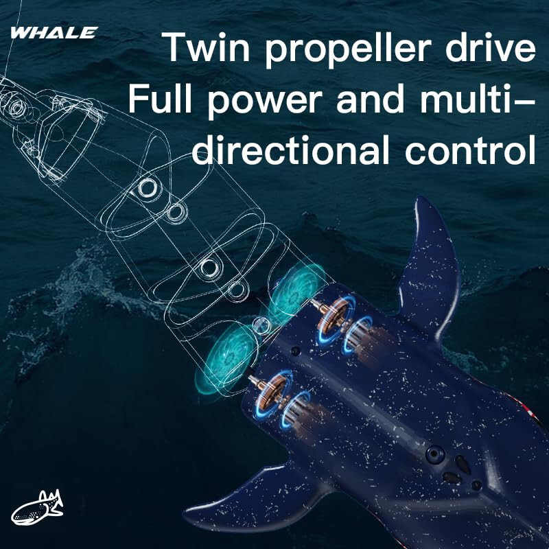 RC Micro WHALE Radio Control BLUE WHALE -BLUE -