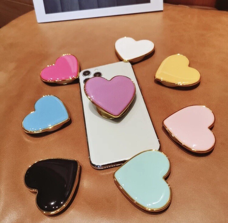 Phone Holder Grip Heart Shape