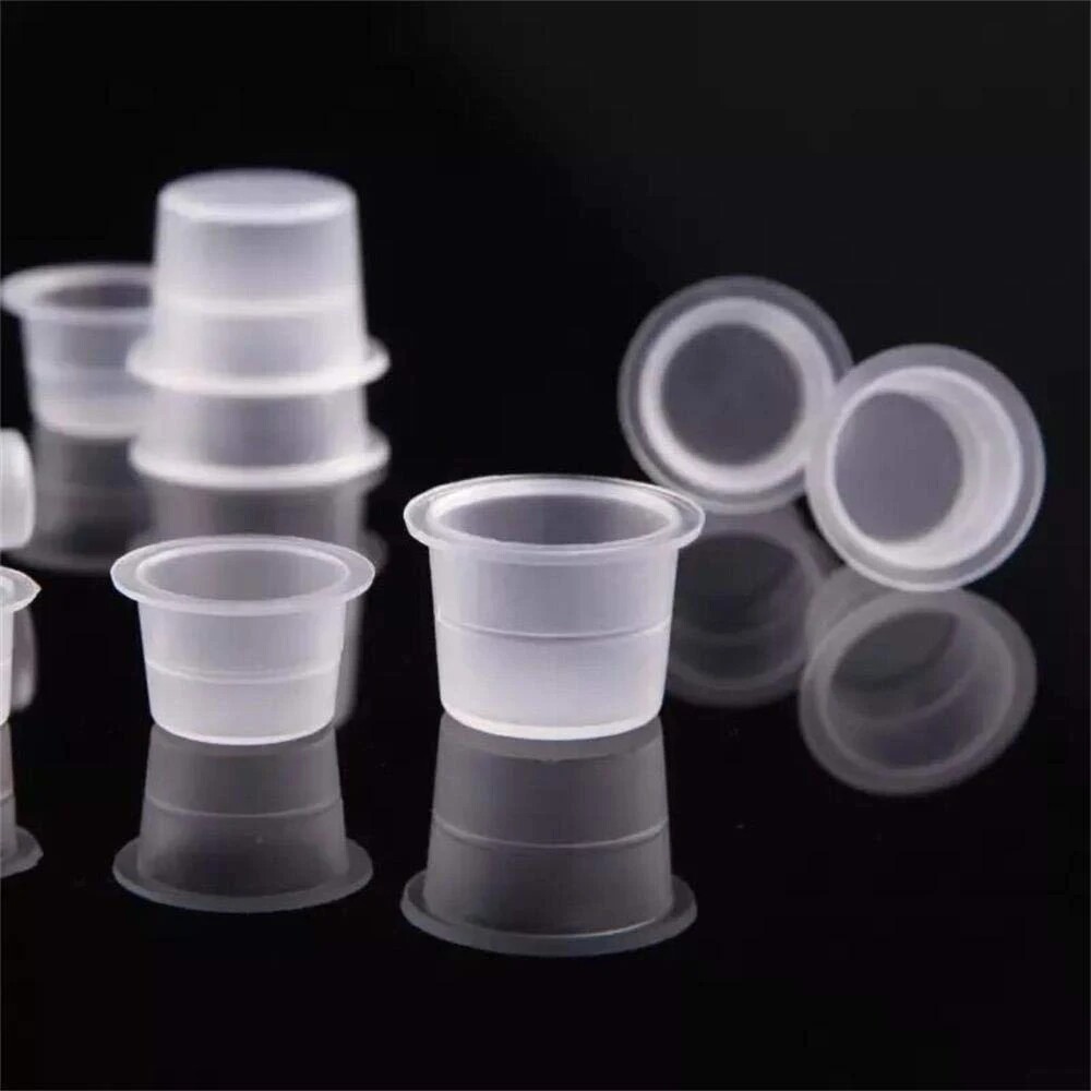 Tattoo Large Medium Small Ink Pigment Cup Ring transparent Microblading Cap Lip