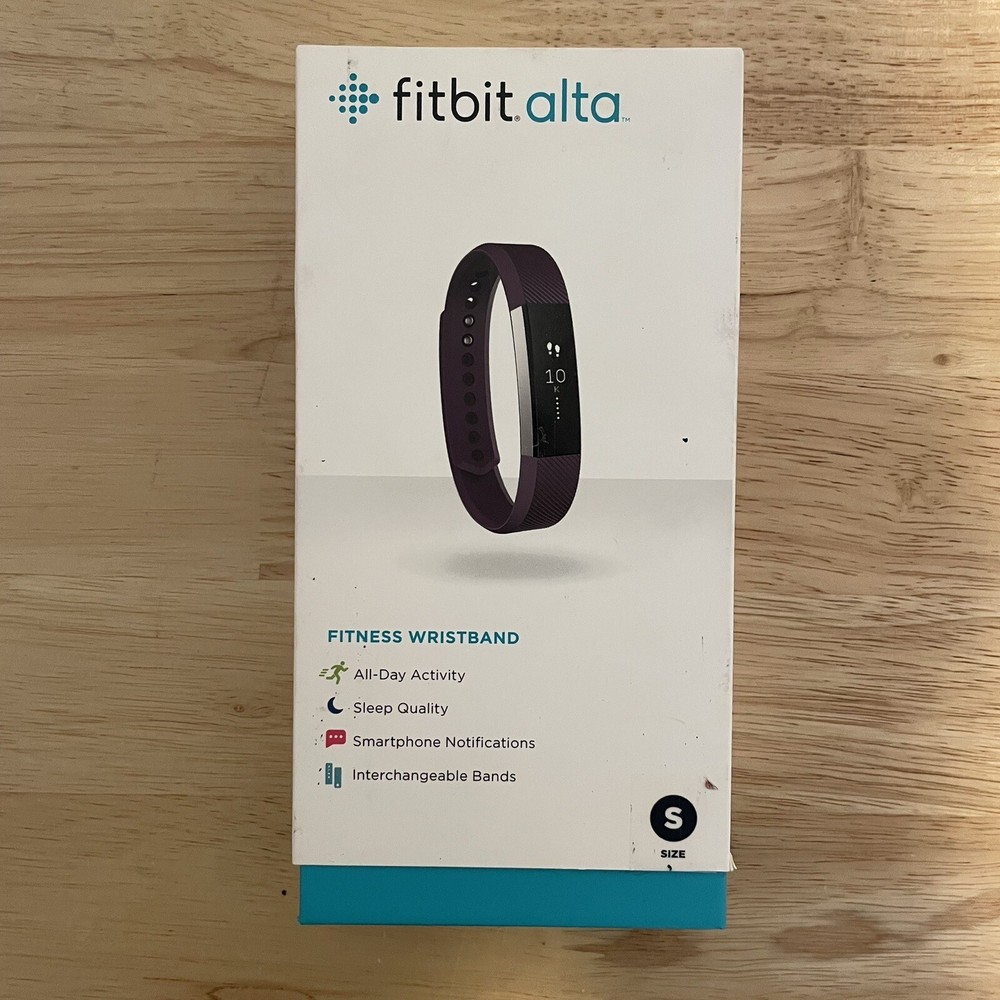 Fitbit Alta Activity Tracker Size Small Stainless/Plum *Needs New Battery*