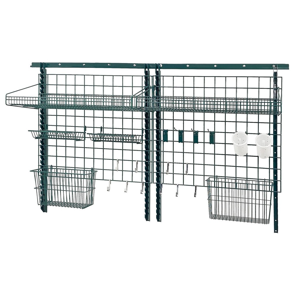 Quantum SGK-723036-1P Green Epoxy Wall Mounting Store Grid Medium-Duty Kit