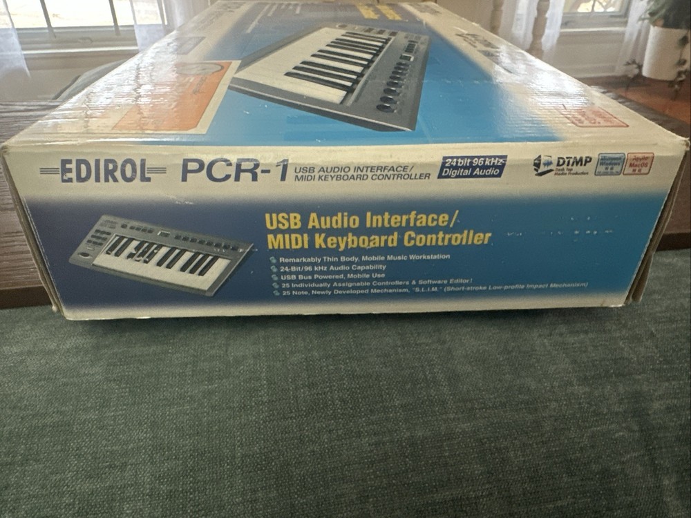 Edirol PCR-1 USB Audio Interface/ Midi Keyboard Controller Silver 24 Bit 96 kHz