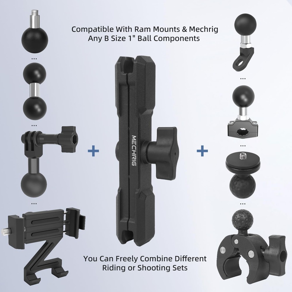 Double Socket Arm 5.9 Inch Compatible with RAM Mount