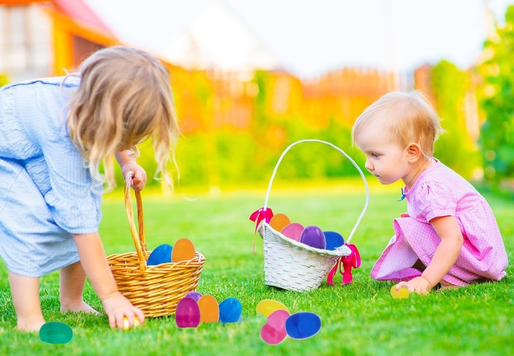 12-Pack Colorful Fillable Easter Eggs - Hinge Design for Creative Surprises