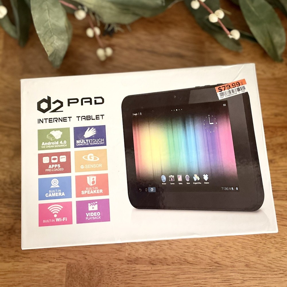 D2 Pad Internet Tablet DII White 7" Android 4.0 Built In Front Camera Pre Loaded