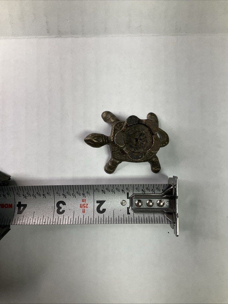 Small Vintage Brass Metal turtle Incense burner