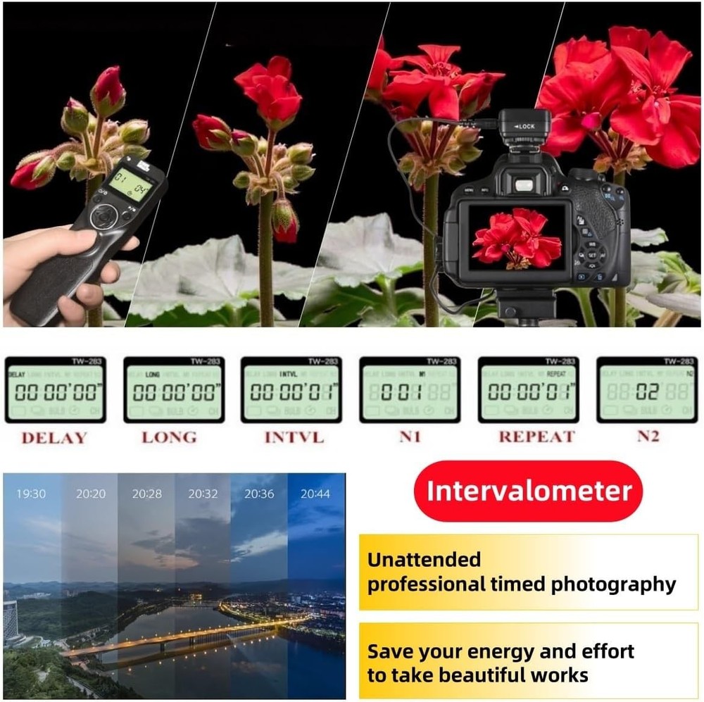 80m Wireless Remote Control TW283 for Olympus Cameras with Timer Functionality