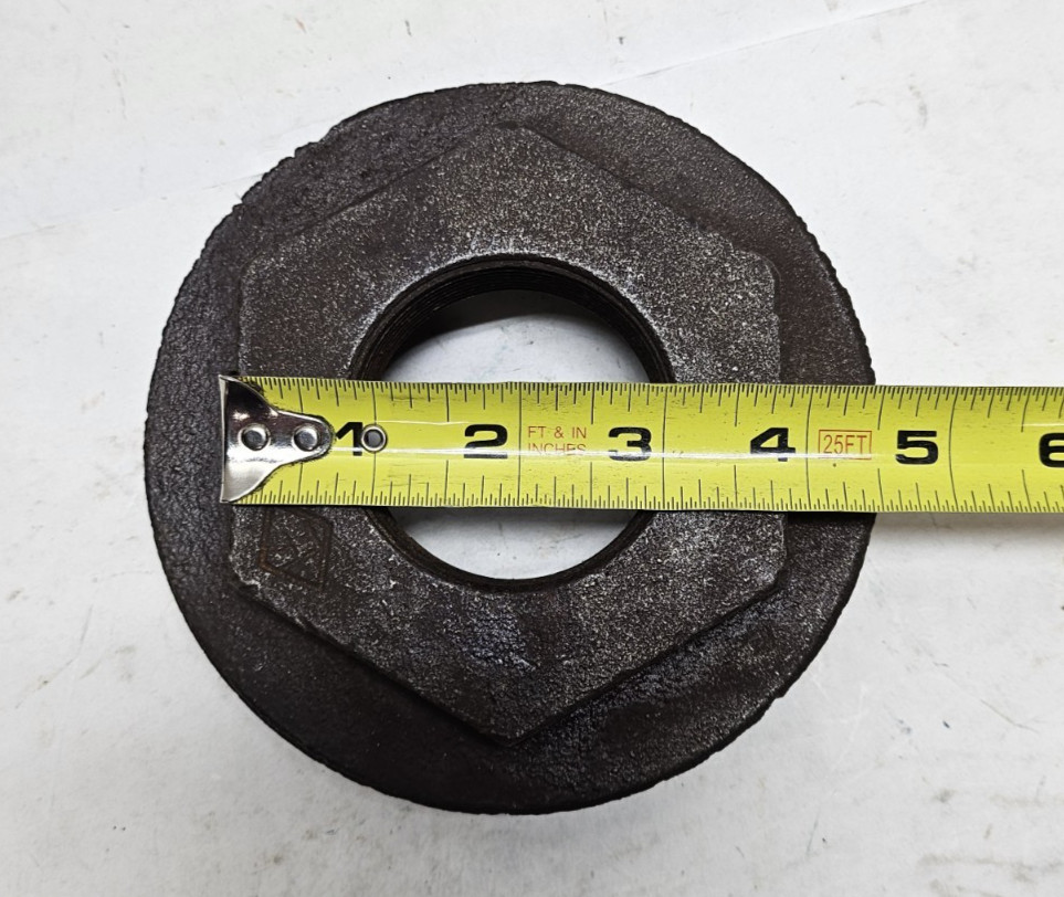 Black Malleable Threaded Reducing Hex Bushing 5 x 2"