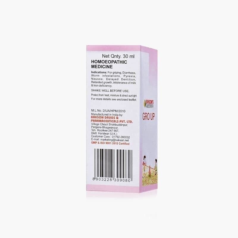 Bakson Homeopathic GRO Up Drops (30ml)