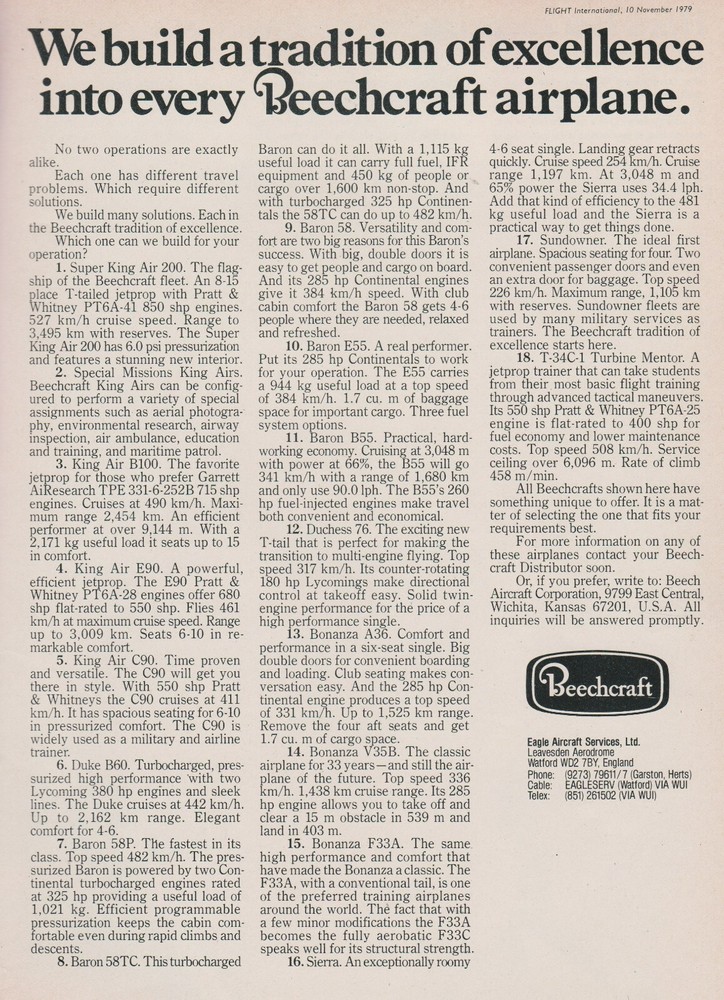 Aviation Magazine Print - Beechcraft (1979)