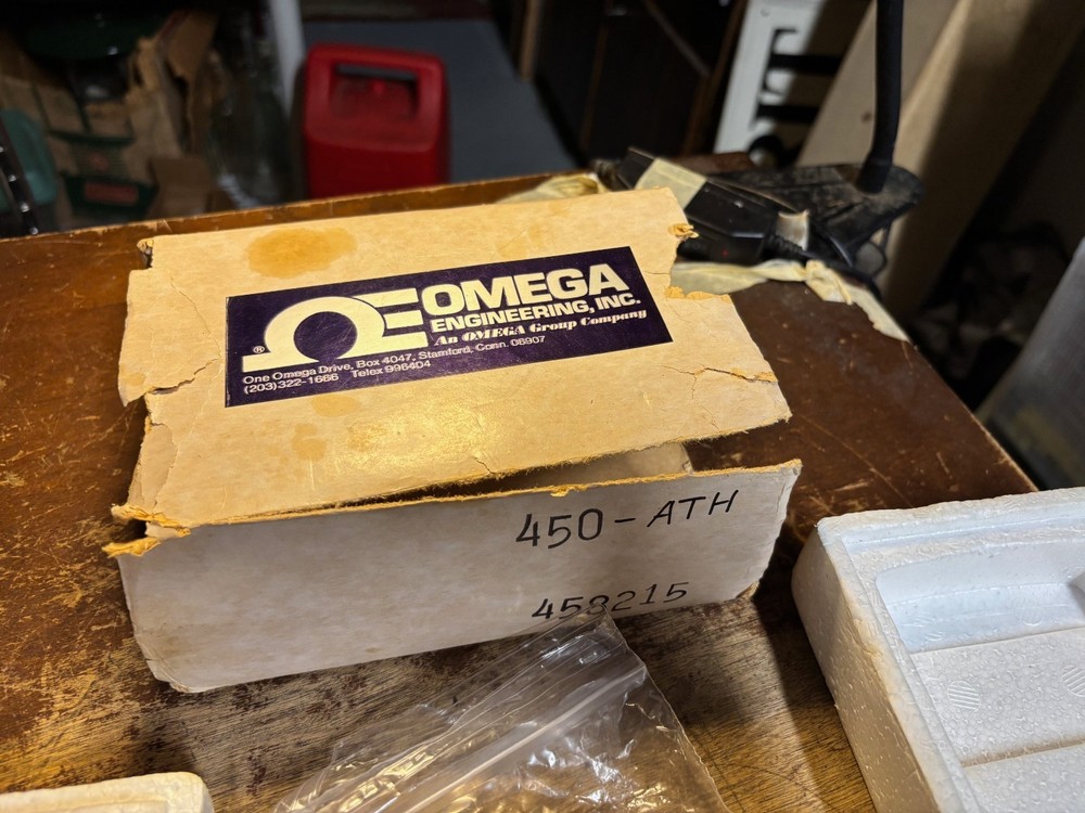 Omega 450 Digital Thermometer Powers On.