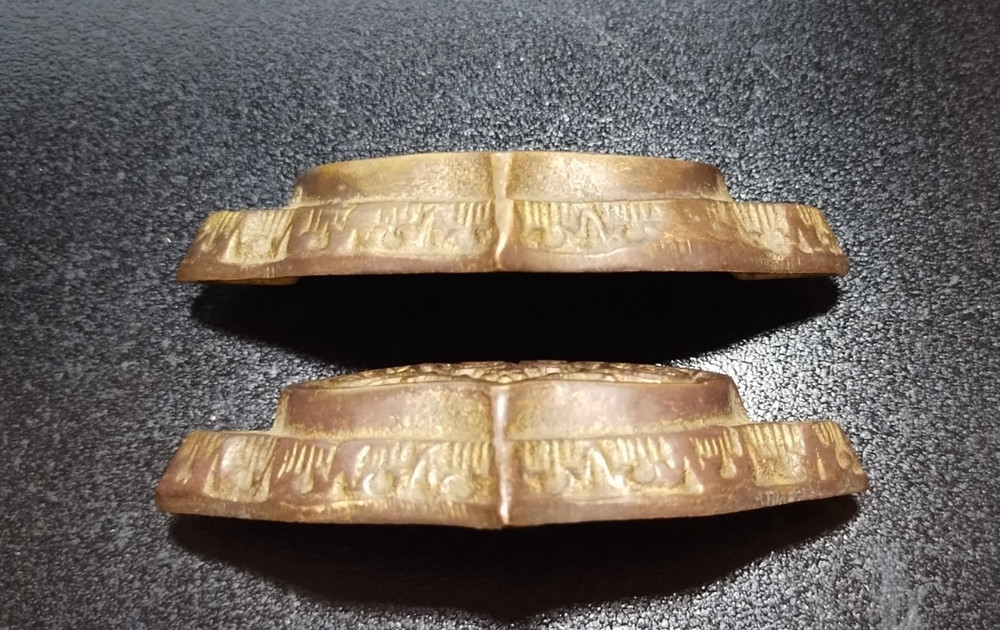 Vintage Brass Ornate Victorian Style Bin Pulls