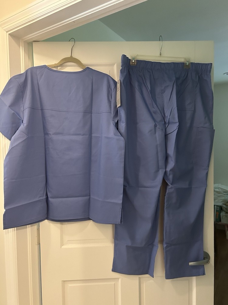 Cherokee unisex blue two piece uniform set, size 2XL