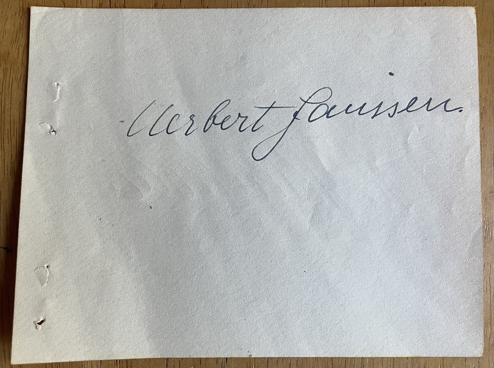 German Opera Baritone Herbert Janssen Autograph