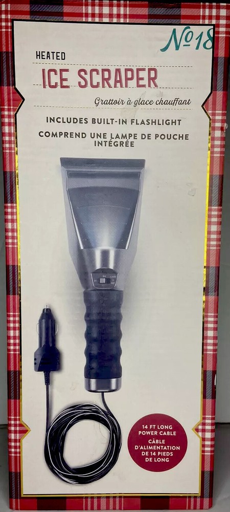 Heated Ice Scraper With Bulit-in Flashlight