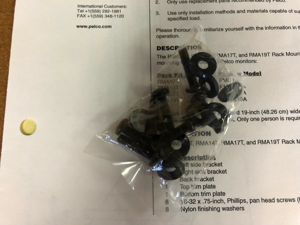 Pelco RMA19T Rack Mount Kit
