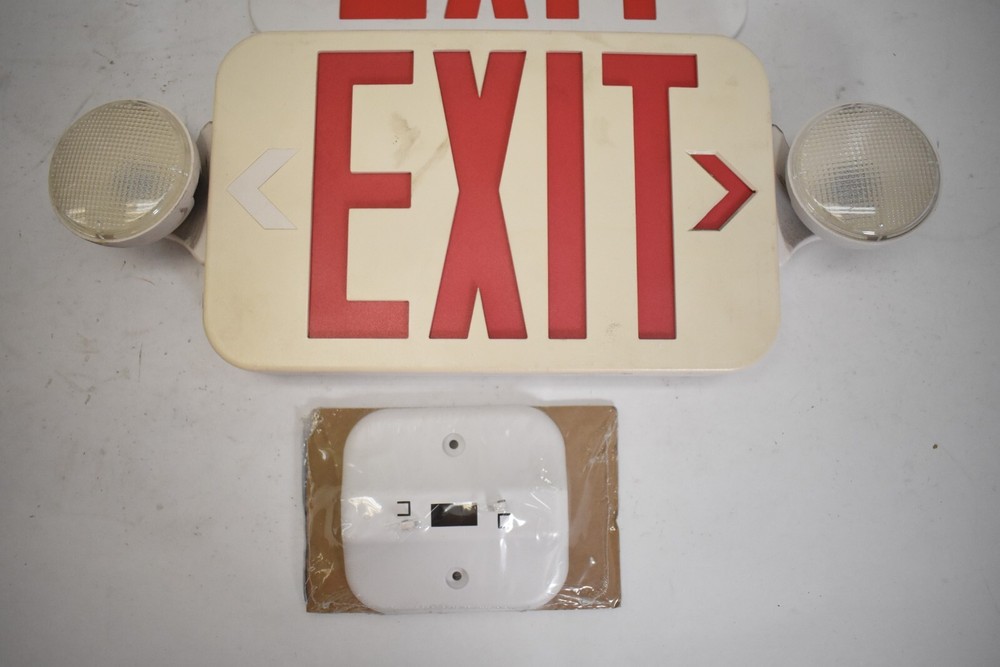 Exit Sign Emergency Light High Output Double/Single Face Red Letters