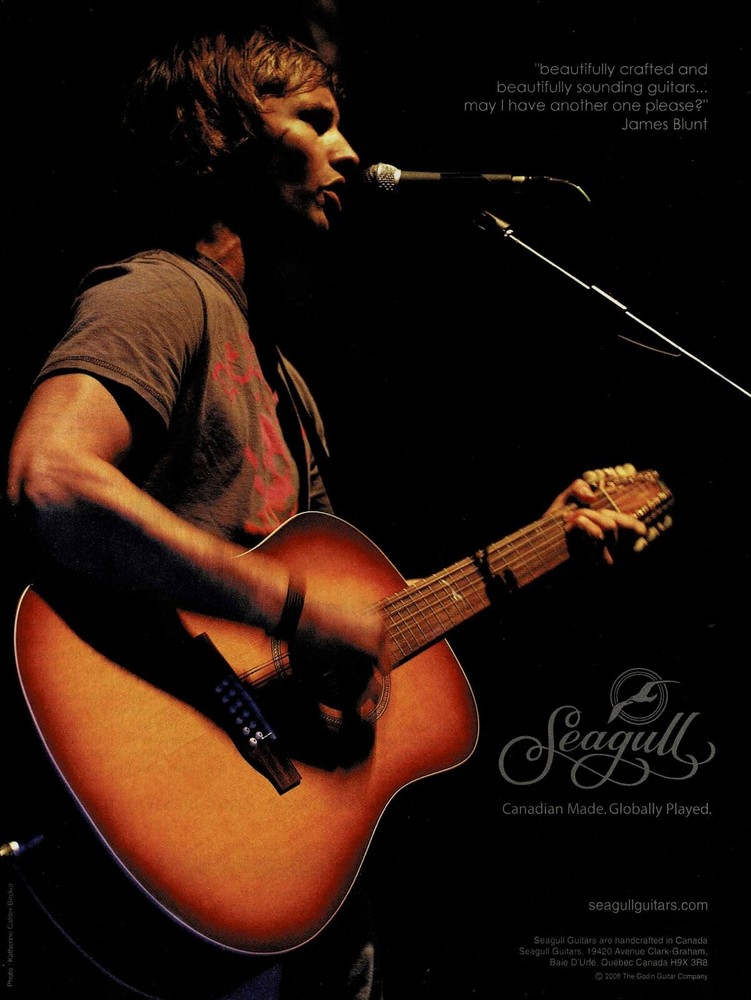 James Blunt - Seagull Guitars - 2007 Print Advertisement