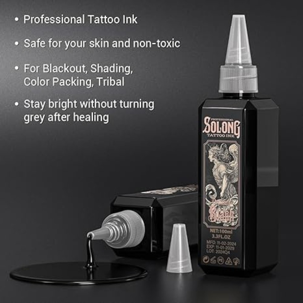 Element Nighthawk Black Tattoo Ink Professional Outlining Shading Ink