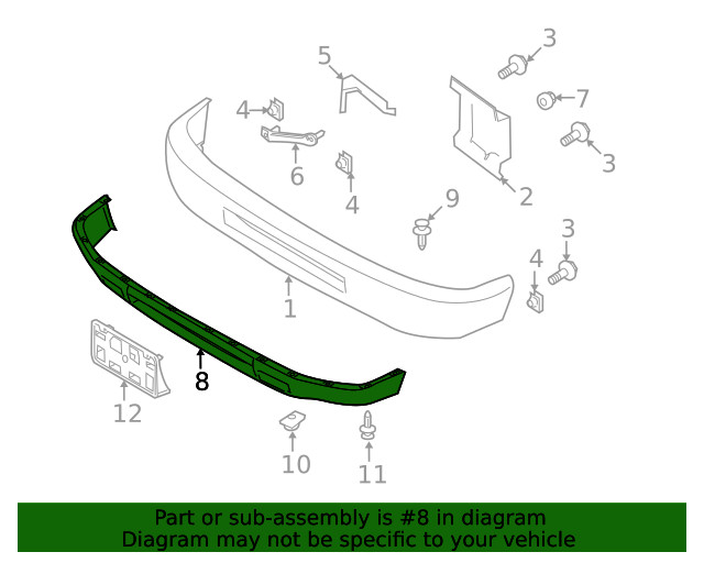Genuine Ford Valance Panel LC2Z-17626-AA