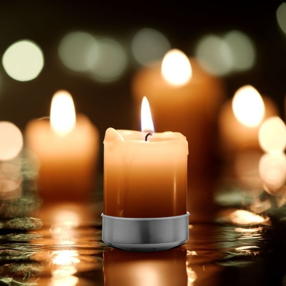 100Pcs Aluminum Cases for Tea Light Tins Empty Candle Containers