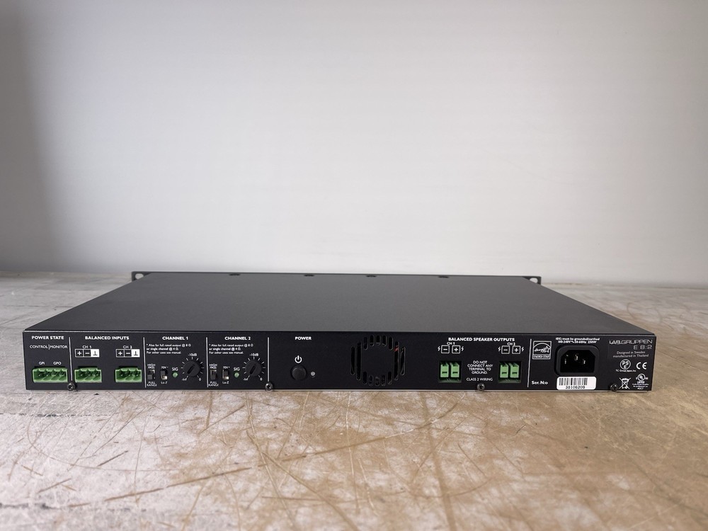 LAB GRUPPEN E SERIES 8:2 2-CHANNEL POWER AMPLIFIER - (POWER TESTED ONLY)