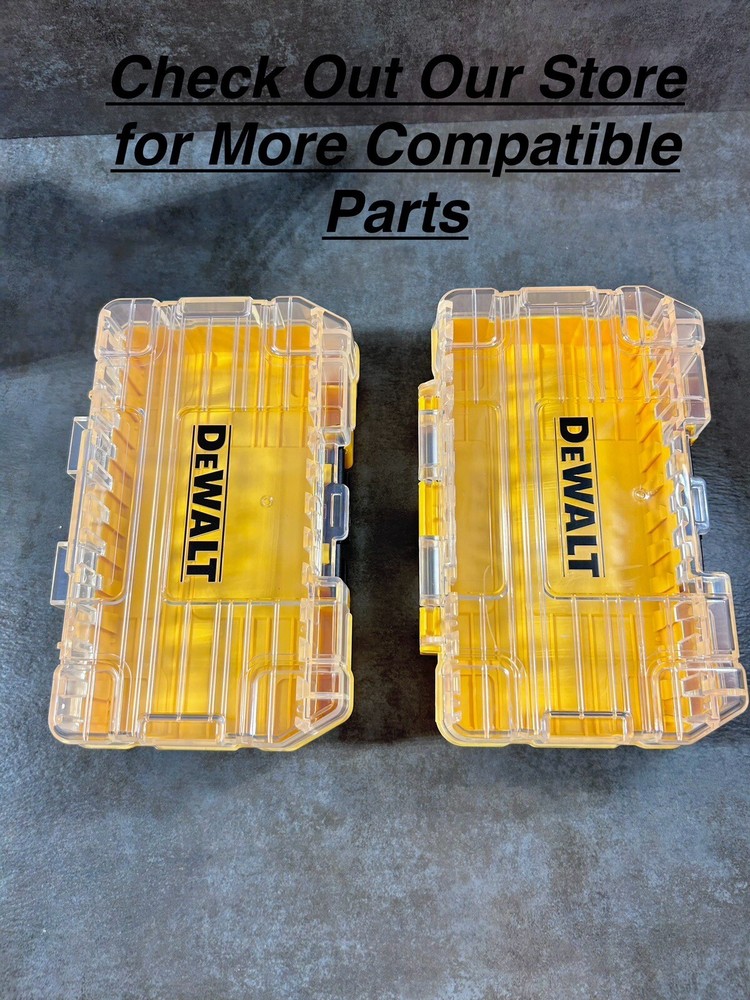 2 DEWALT Tough Case Drill Bit Tip Storage Organizer STACKABLE INTERLOCKING