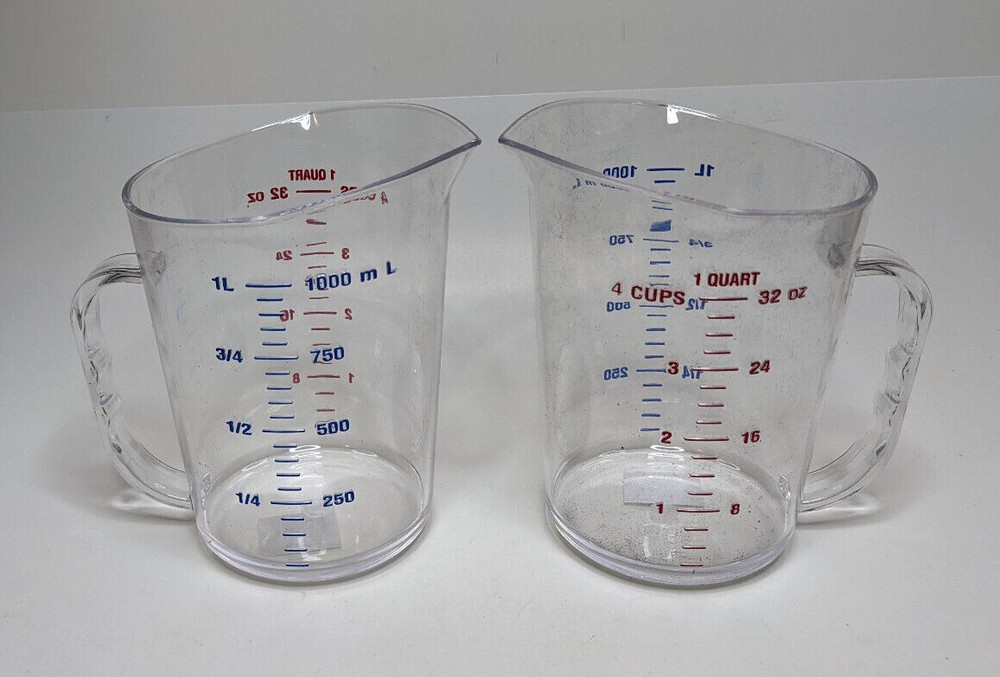 2X Thunder Group PLMC032CL 1-Quart / Liter Polycarbonate Measuring Cup