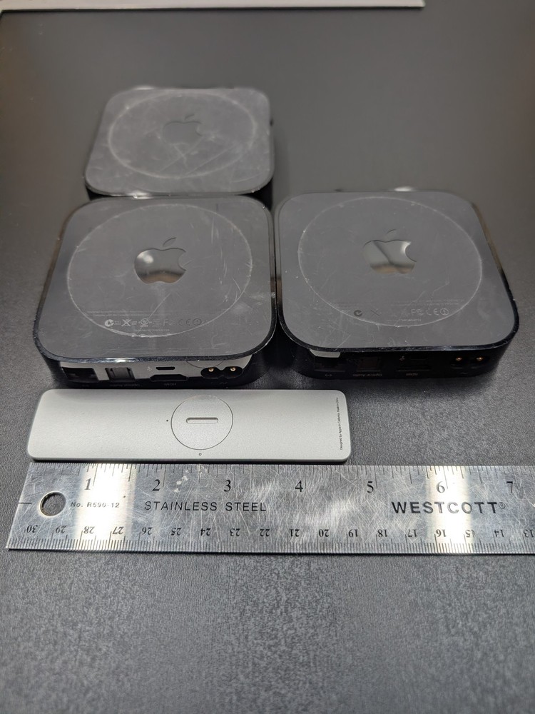 3pc Apple TV Lot +Remote Model A1469 **Untested**