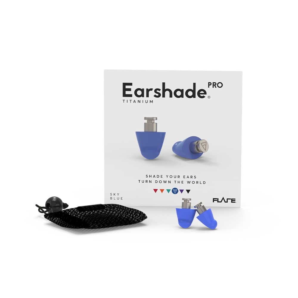 Flare Earplugs - Sound Blocking, Aerospace Titanium, Ultra Soft Design