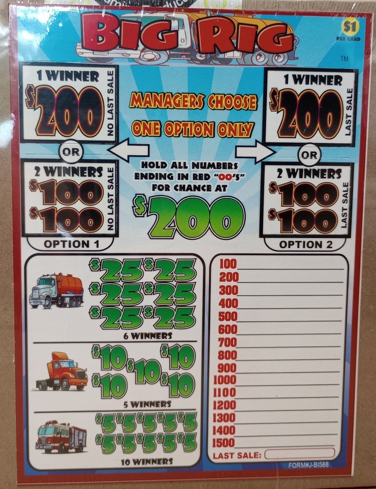 Big Rig 588ct Single Pull Tab game