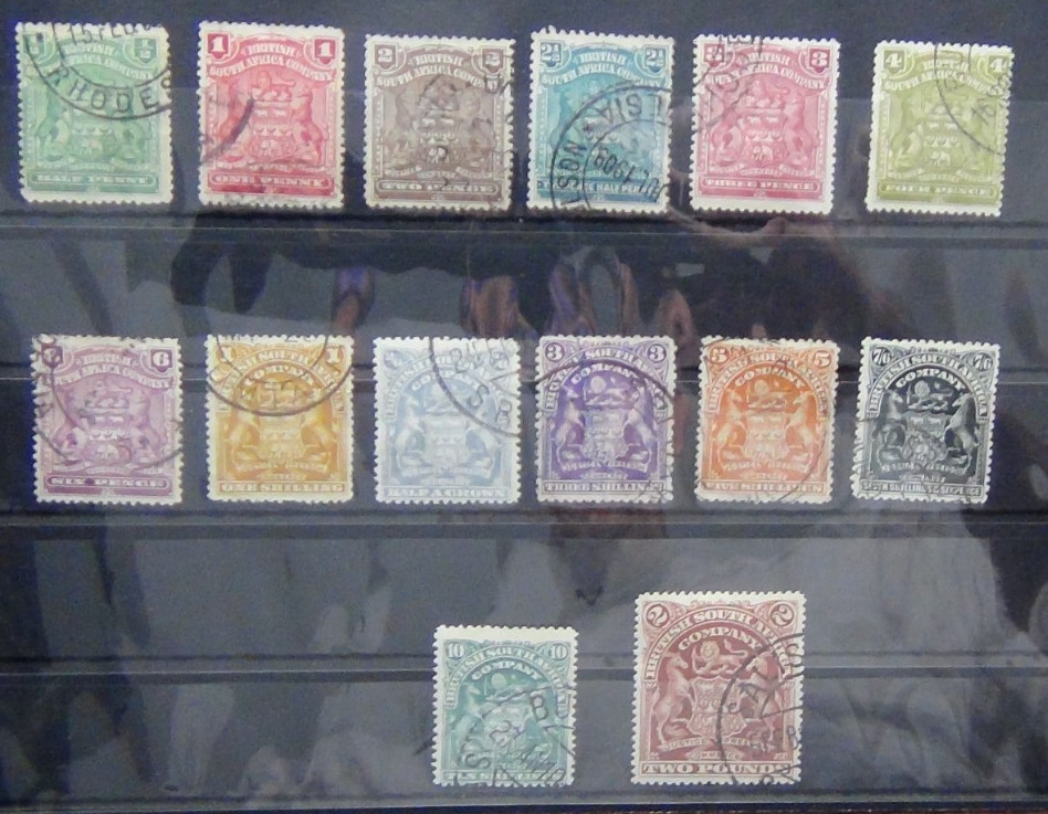 Rhodesia 1898 - 1908 values to £2 Used