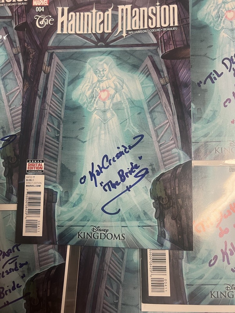 Kat Cressida Signed The Haunted Mansion Marvel Comic Variant Ghost bride Disney