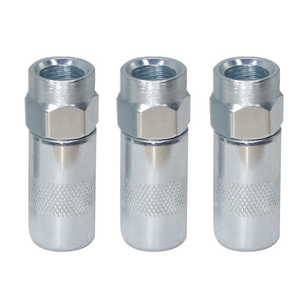 3PC Heavy Duty 1/8 In. Npt Grease Gun Coupler Flat Nozzle US