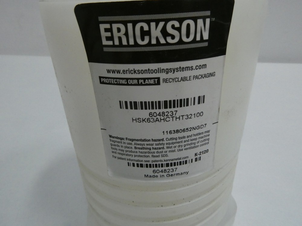 Erickson 6048237 HSK63AHCTHT32100 Tool Holder