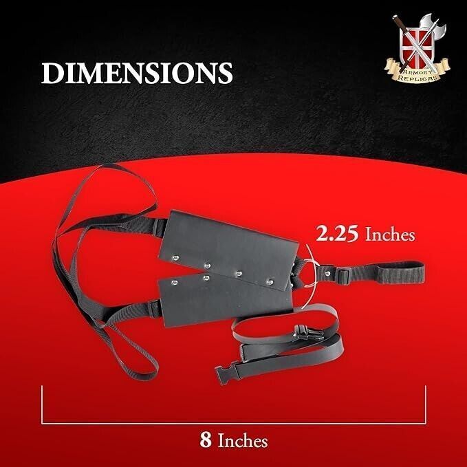 Universal Lightening Warrior Double Sword Back Strap Sheath | Dual Wielding Bald