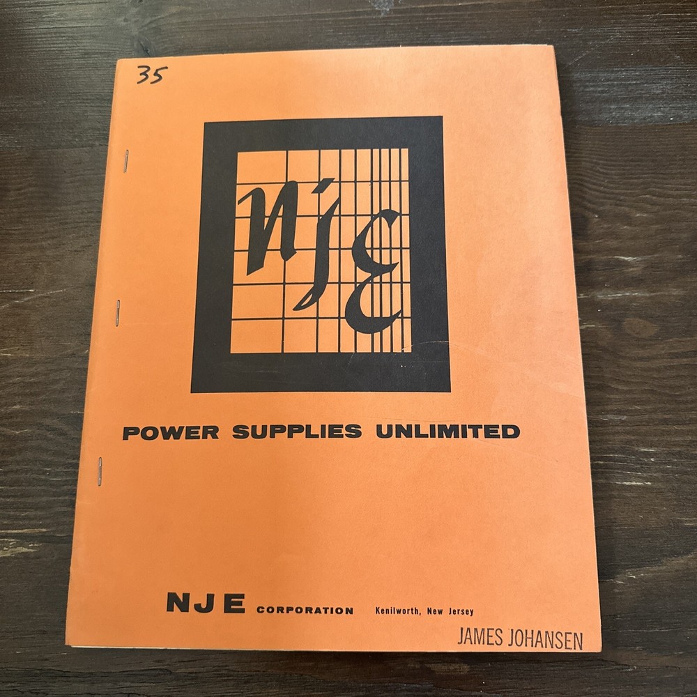 NJE SS-10-10A-D592 Solid State Transistorized Regulated Power Supply Instruction