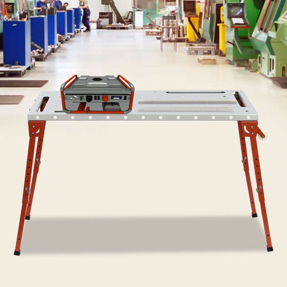 Steel Portable Welding Table Welding Workbench Table Folding Work Bench Silver