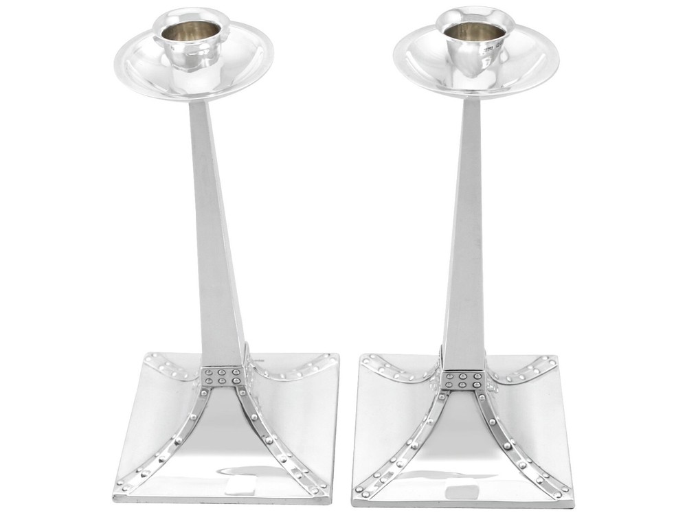 Antique Edwardian Sterling Silver Candlesticks