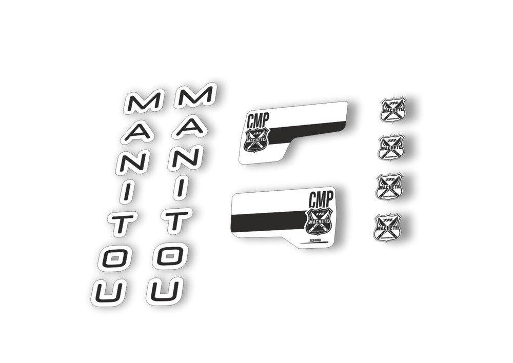 Manitou Machette Comp 2020 Fork Suspension Decal Kit Sticker Set Black